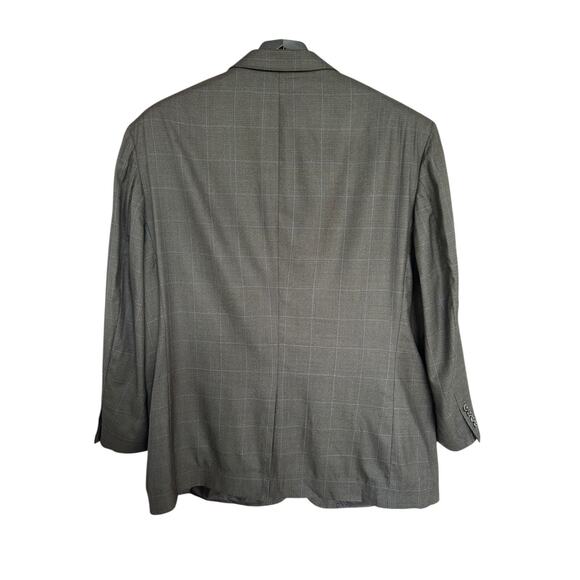 Jos A Bank Signature Collection Men 50R Black Olive Check Windowpane Sport Coat - Picture 3 of 6